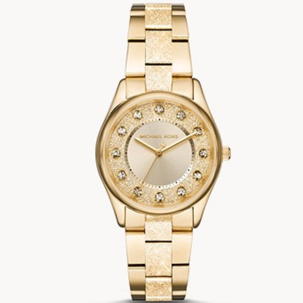 🆕Michael Kors Colette Three-Hand Gold-Tone Watch - Picture 8 of 14
